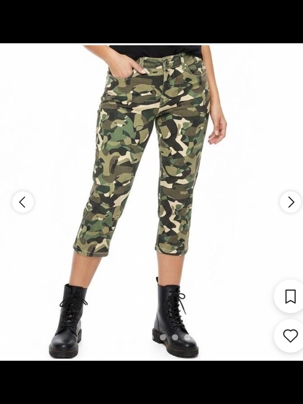 NWOT Camo Capri Cargo Pants - Green Camouflage